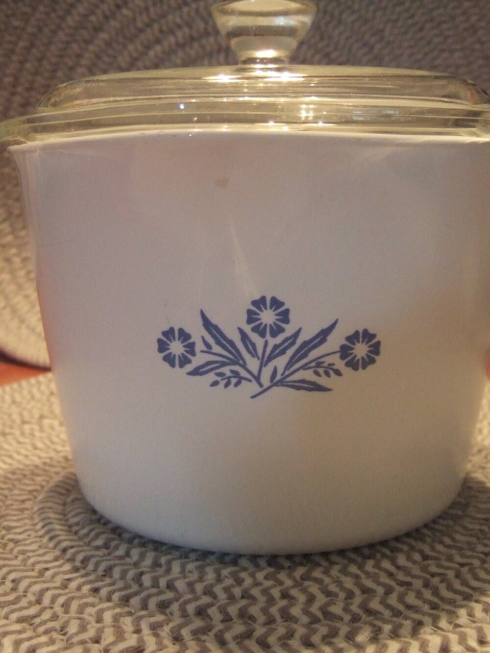 Vintage Corning Ware Sauce Maker Corn Flower Design 1 Quart